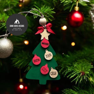 Familie kundengerechte Weihnachtsverzierung - Laser-Datei SVG SCORE