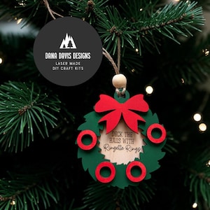Ringette ornament deck the halls Christmas SVG file