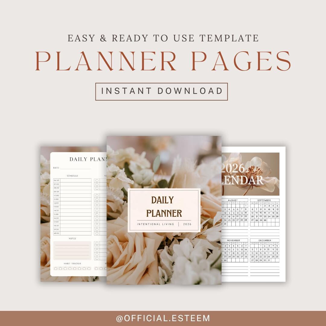2026 Daily Planner Printable | Intentional Living Planner | Minimal ...