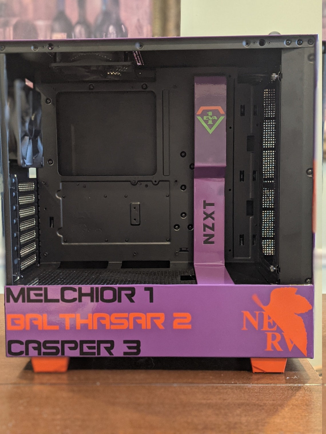 Custom Gaming PC Case Evangelion Unit 01 Theme Etsy