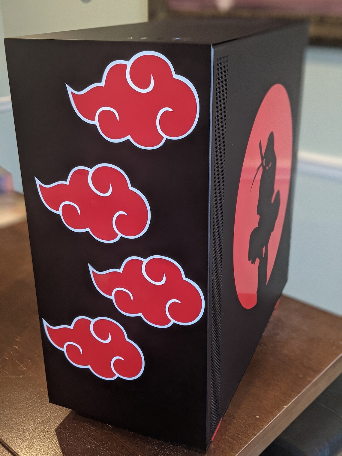 Custom NZXT H510 Gaming PC Case Anime Ninja Assassin Red Cloud Etsy