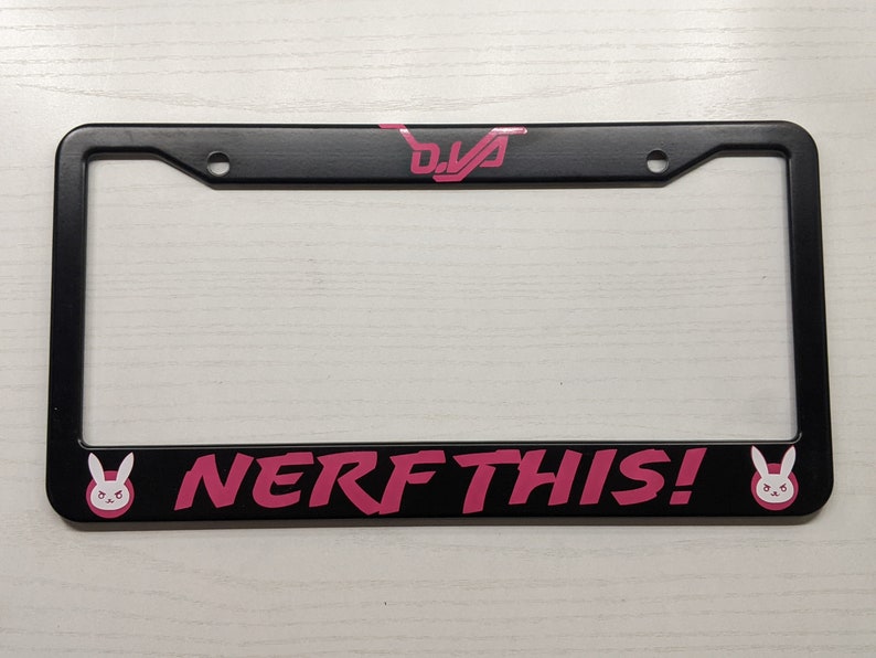 Custom Overwatch D.va License Plate Frame Etsy