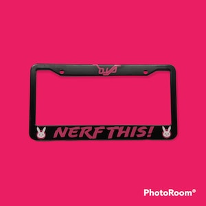 Custom Overwatch D.Va License Plate Frame