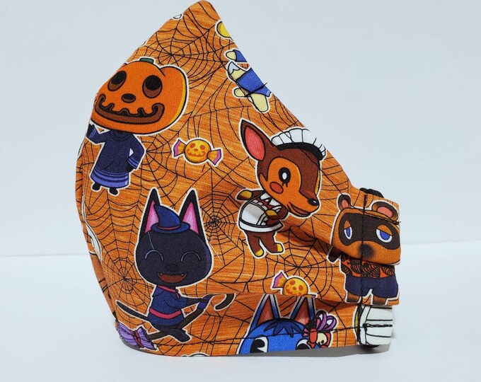 ACNH Animal Crossing Halloween Face Mask With Nose Wire and Etsy