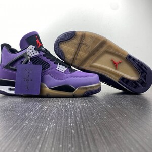 Custom Louis Vuitton x Air Jordan 4 by the Shoe Surgeon “purple