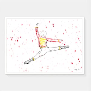 Male ballet dancer wall art, male dancer, ballet dancer art print, nutcracker, nutcracker ballet, nutcracker Prince, royal ballet art, dance