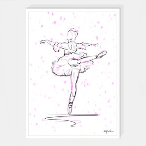 Sugar plum fairy print, ballerina art print, royal ballet art, nutcracker ballet, ballerina wall art print, ballet art print, sugar plum art