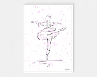 Sugar plum fairy print, ballerina art print, royal ballet art, nutcracker ballet, ballerina wall art print, ballet art print, sugar plum art
