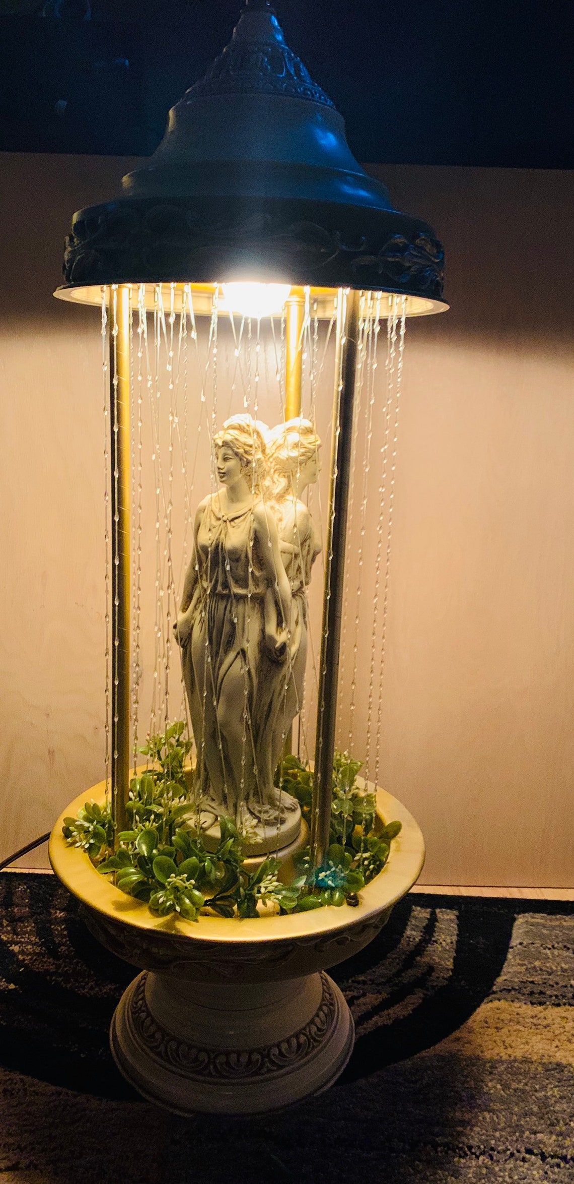 Vintage Table Top 3 Goddess oil rain lamp Etsy