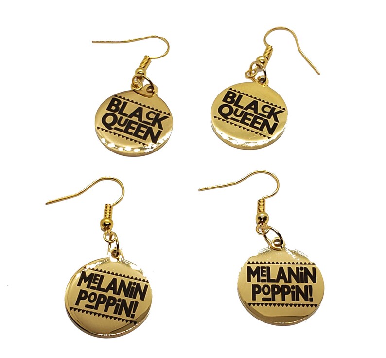 Personalized Charms Laser Engraved Charms Jewelry Supplies I/'m Black Mixed With Black Gold-Silver-Rose Gold Charm Melanin Charm