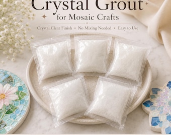 Crystal Clear Mosaic Grout | Ready-to-Use No Mix Gel Grout | Transparent Grout for Glass Mosaic, Coasters, Trays & DIY Crafts