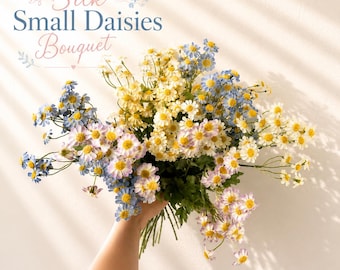 Silk Daisy Bouquet, Faux Wildflower Bouquet, Artificial Daisy Flowers, Cottagecore Floral Arrangement, Spring Centerpiece, Wedding Decor