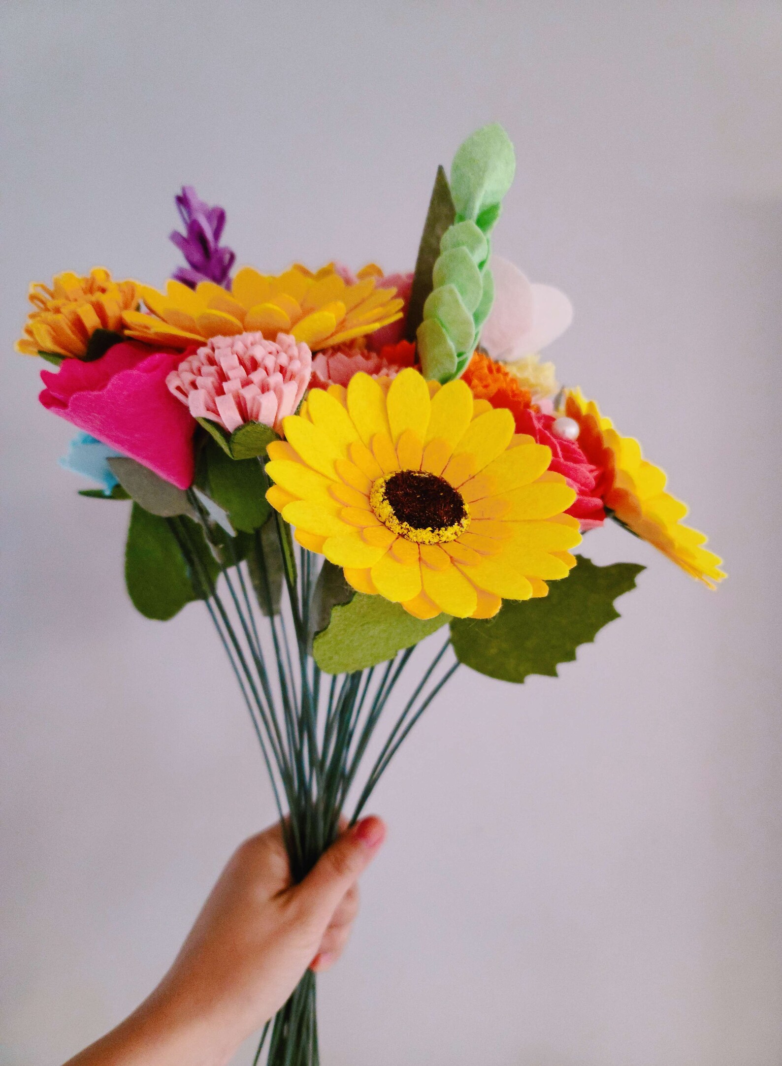 DIY Felt Flower Bouquet Kit NEW Big Felt Flower Bouquet Etsy