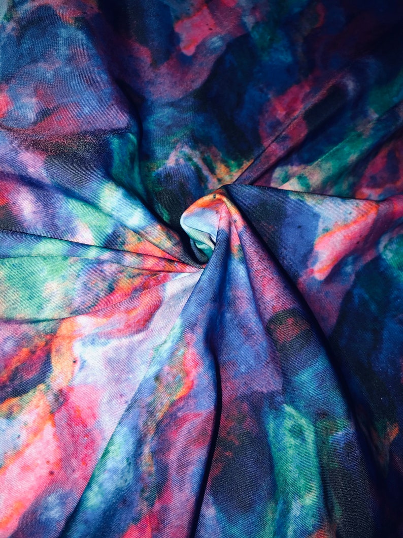 Tie Dye 4 Way Stretch Nylon Lycra Polyester Spandex Apparel Craft Fabric By The Yard