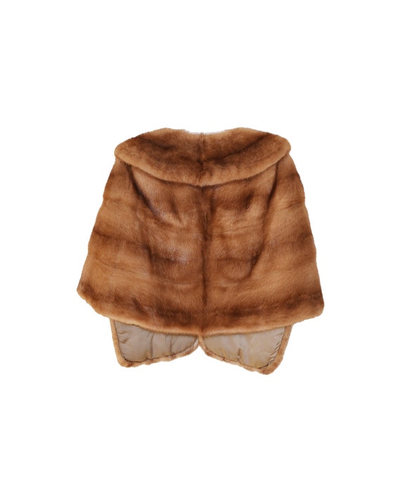 Oleg Cassini Mink Fur Stole in Golden Brown (Larg… - image 3