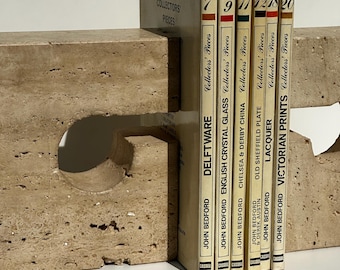Rare Italian Travertine Bookends - Fratelli Manelli