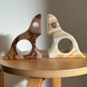 Onyx Swiss Cheese Bookends