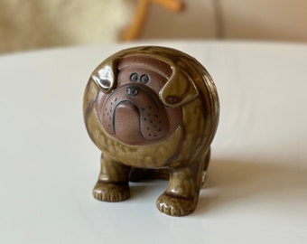 Lisa Larson Mini Bulldog Figurine, Lisa Larson Dog Figurine