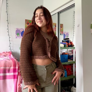 Crochet Peach Fuzz Cardi Crochet Pattern