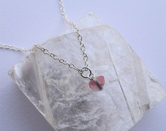 Collar de cristal diminuto, pequeña piedra preciosa natural, delicado, collar de astilla, delicado, collar de encanto de astilla, collar de cristal diminuto para mujeres