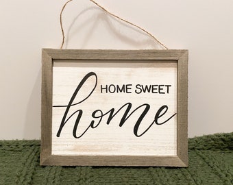 Home Sweet Home Sign | Home Sign | Home Decor | Wood Home Sign | Framed Wood Sign