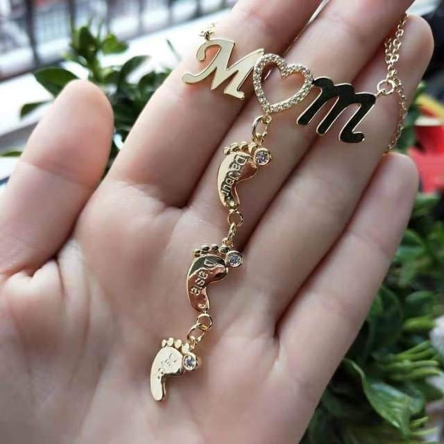 Mom Necklace With Names Kids Name 