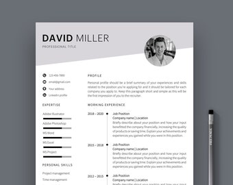 Best selling resume template, Best selling CV, Resume Template for Word, CV Template, Cover Letter,  Modern CV, Professional Resume Template