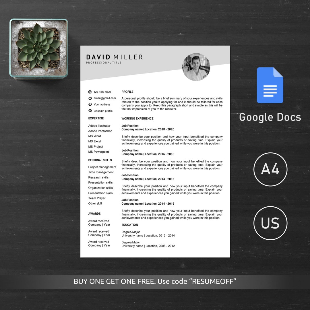 Google Docs Resume Template, CV Template, Cover Letter References ...