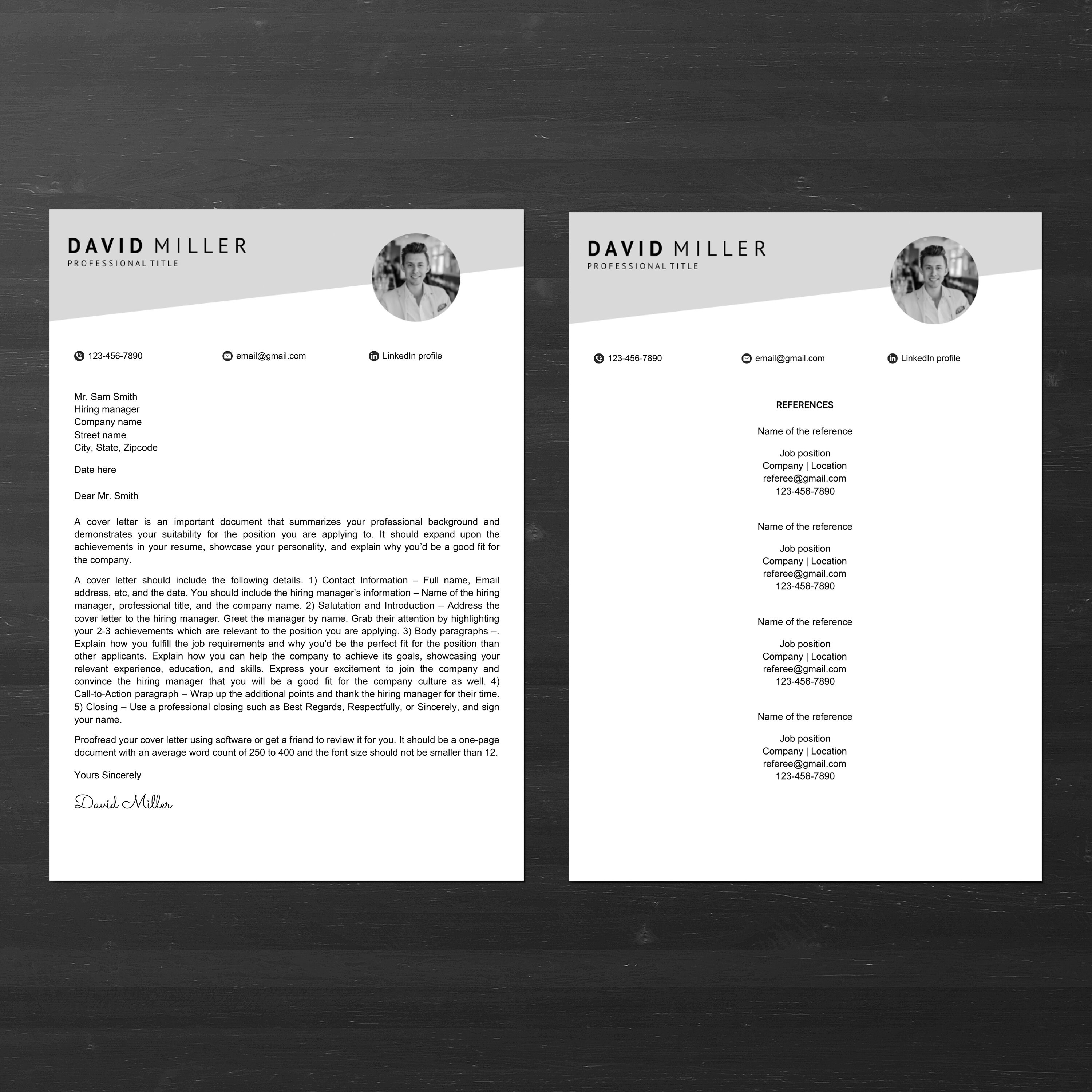 Google Docs Resume Template, CV Template, Cover Letter References ...