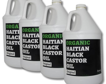 100% Pure Black Organic HAITIAN CASTOR OIL (Palma Christi) Characteristic Color & Odor Castor oil wholesale - 4 Gallons