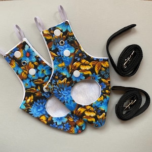 Set of 2 Pigeon Pants | You can attach a leash. The leash is not included in the set. Bird Diaper Flight Suit Clothes, dove pants