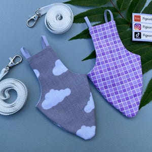 Set of 2 Pigeon Pants | The leash is not included in the set. Bird Diaper Flight Suit Clothes, dove pants Parakeet Parrot