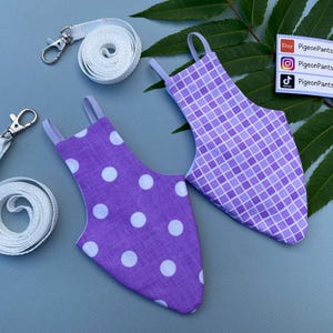 Set of 2 Pigeon Pants | The leash is not included in the set. Bird Diaper Flight Suit Clothes, dove pants Parakeet Parrot