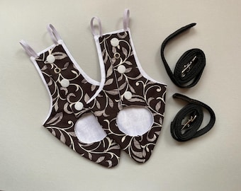 Set of 2 Pigeon Pants | You can attach a leash. The leash is not included in the set. Bird Diaper Flight Suit Clothes, dove pants