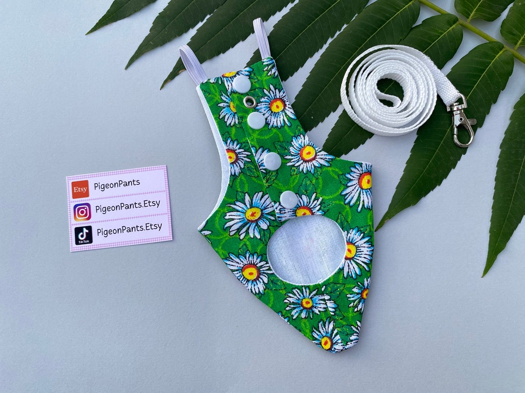 Floral Bird Diaper Flight Suit: Pigeon/parakeet Pants - Etsy