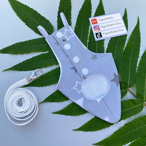 Pigeon Pants | The leash is not included in the set. Bird Diaper Flight Suit Clothes, dove pants Parakeet Parrot