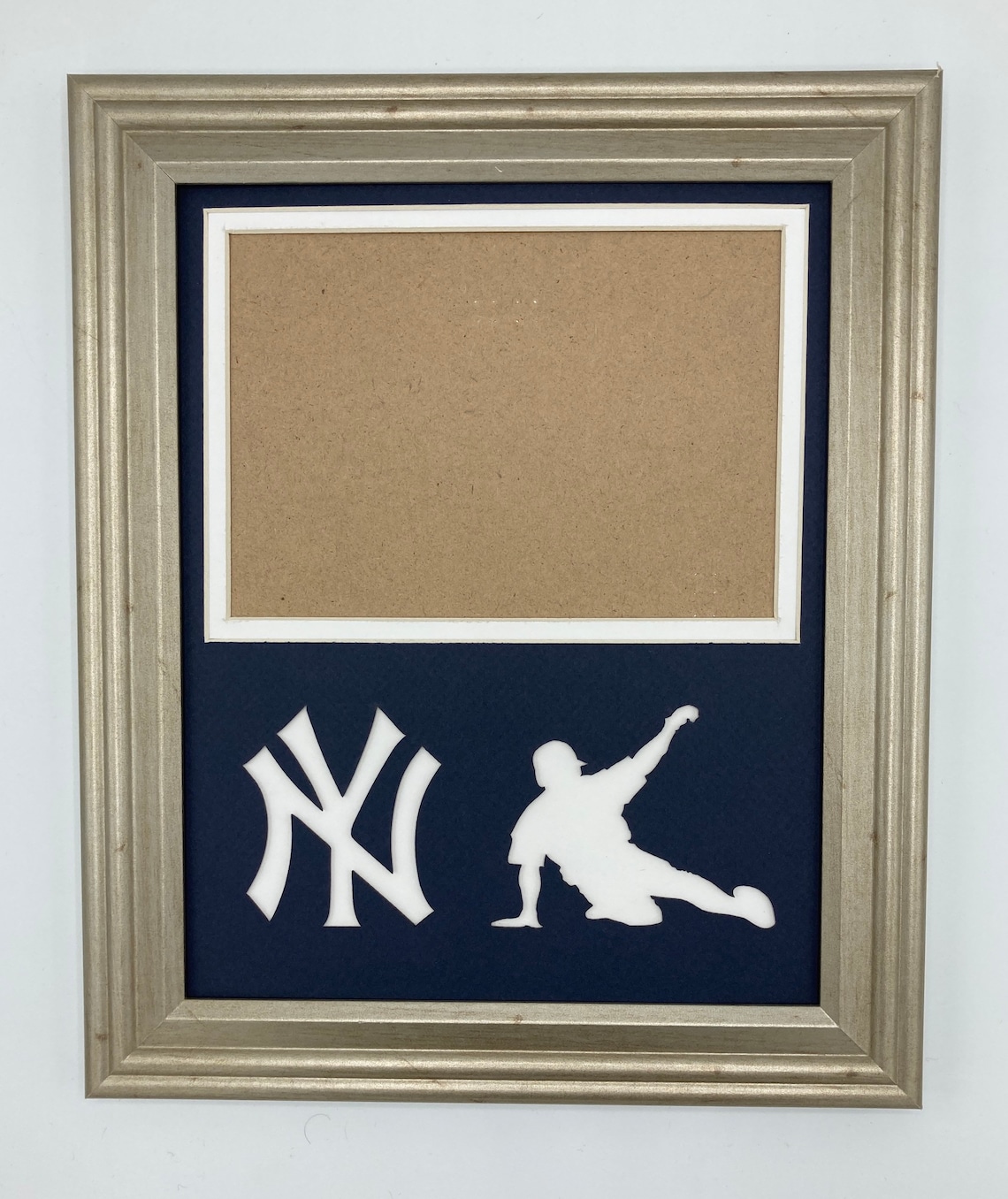 New York Yankees Silhouette Photo Frame Etsy