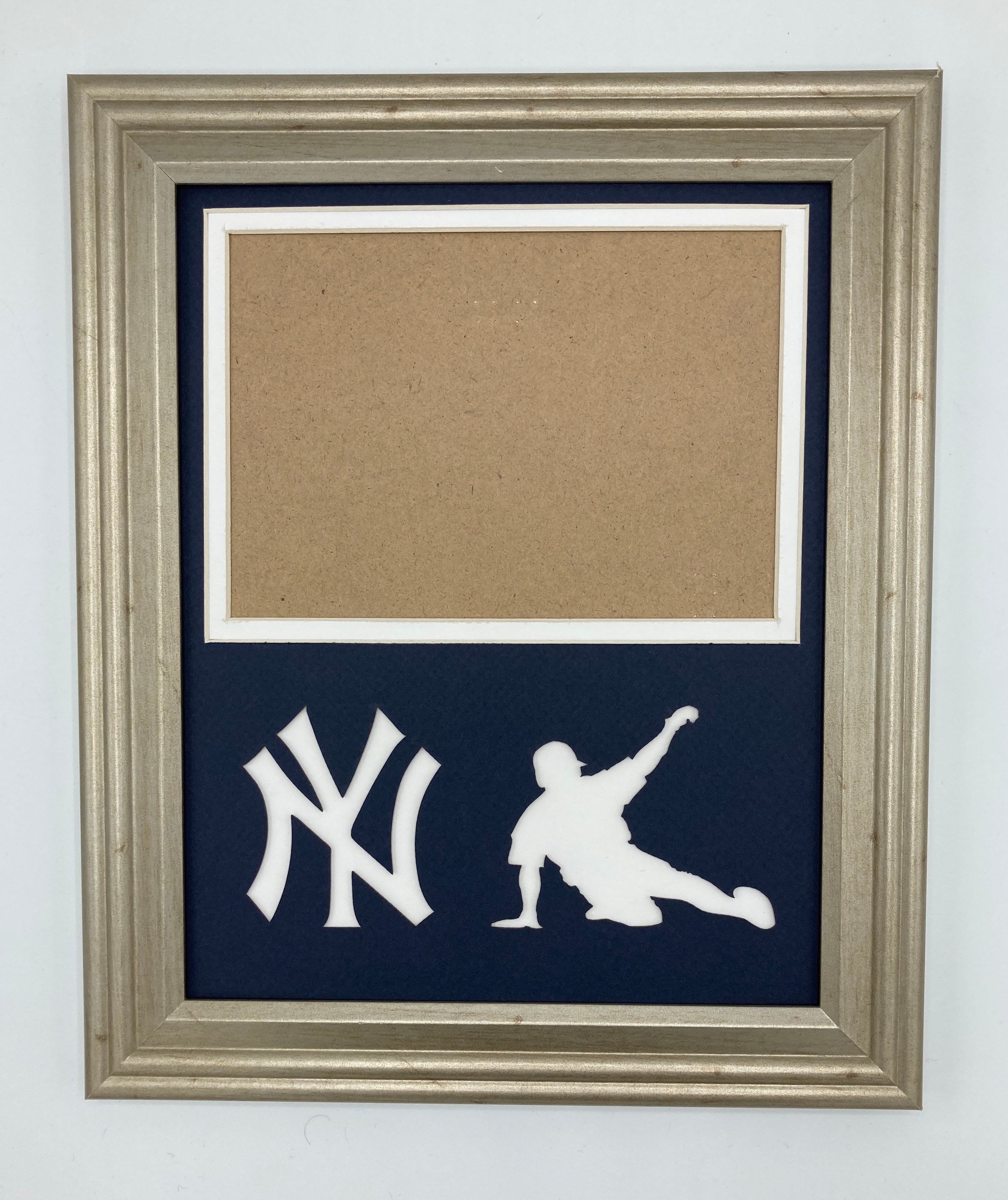 New York Yankees Silhouette Photo Frame Etsy