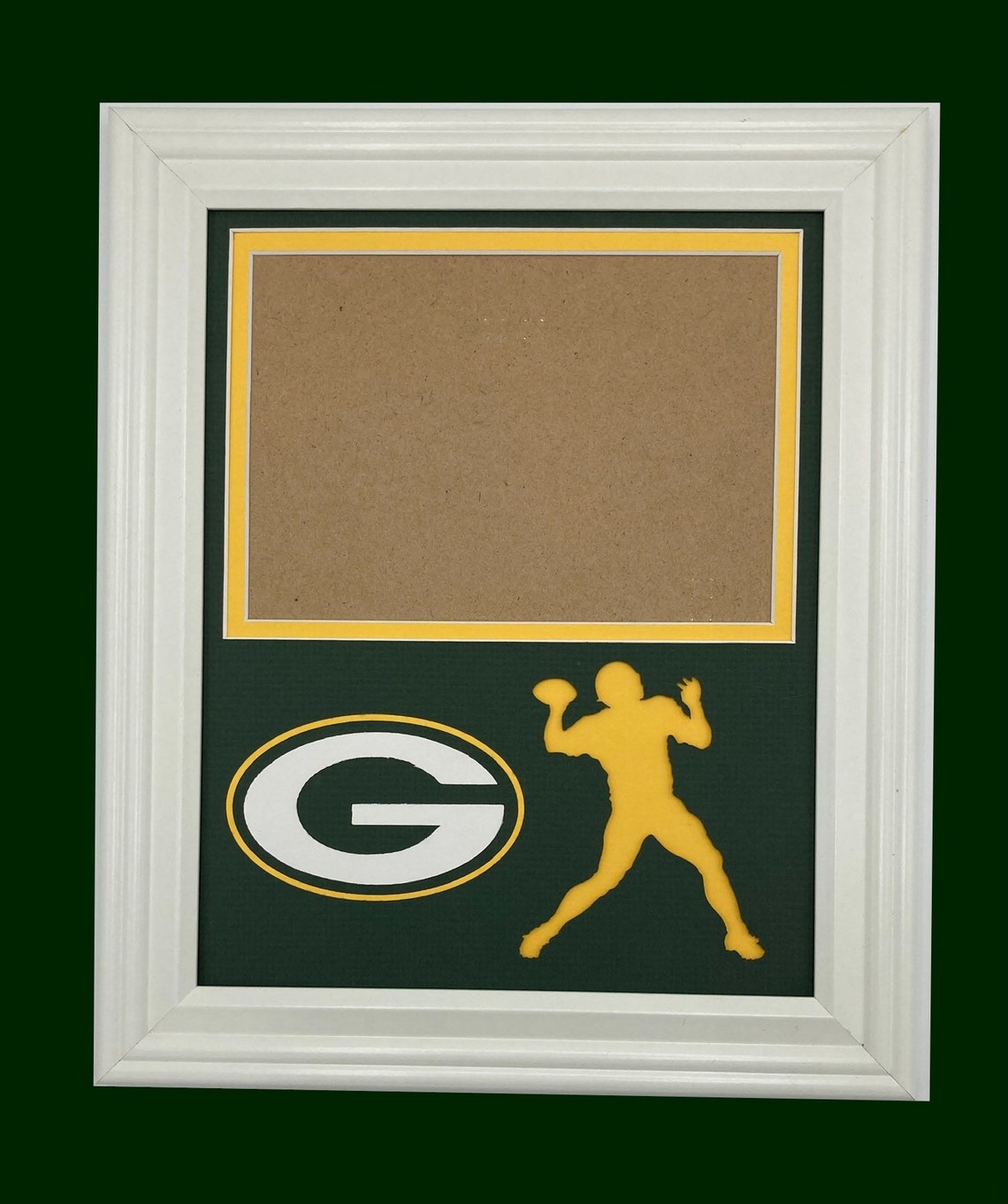 Green Bay Packers Silhouette Photo Frame - Etsy