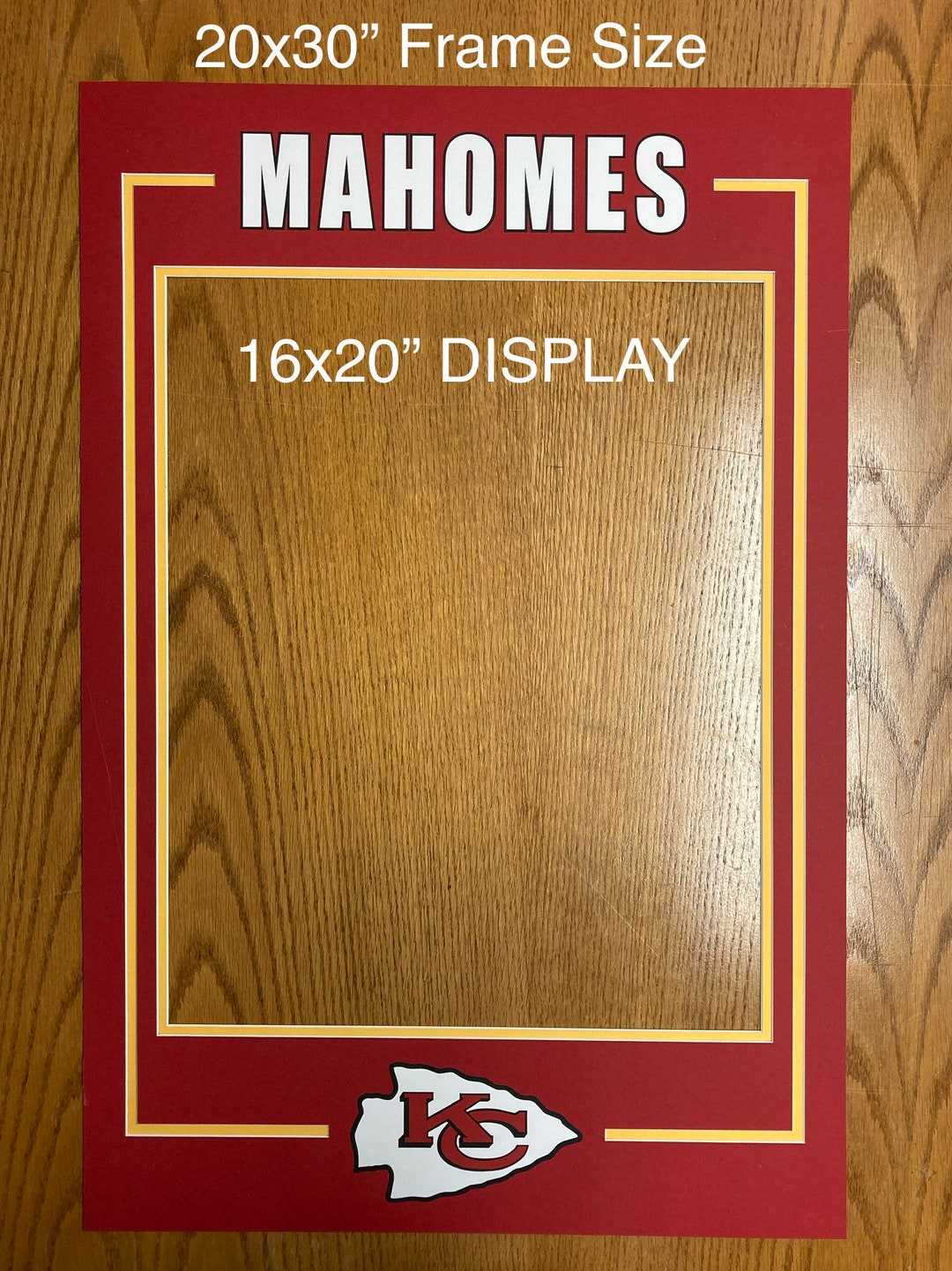 Patrick Mahomes Kansas City Chiefs Frame for 16x20 Photo Etsy