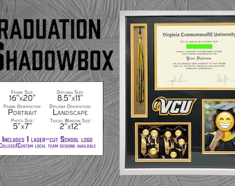 College Graduation Diploma Shadowbox