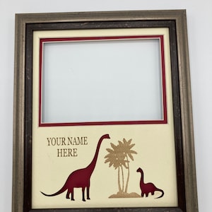 Custom Dinosaur Photo Frame w/ Text