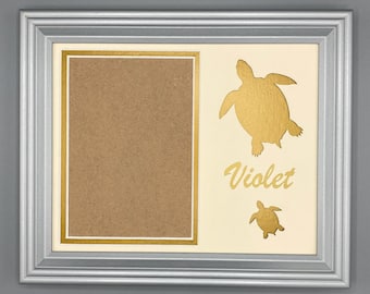 Custom Text Sea Turtle Photo Frame