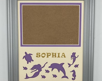 Custom Text Ocean Life & Mermaid Photo Frame