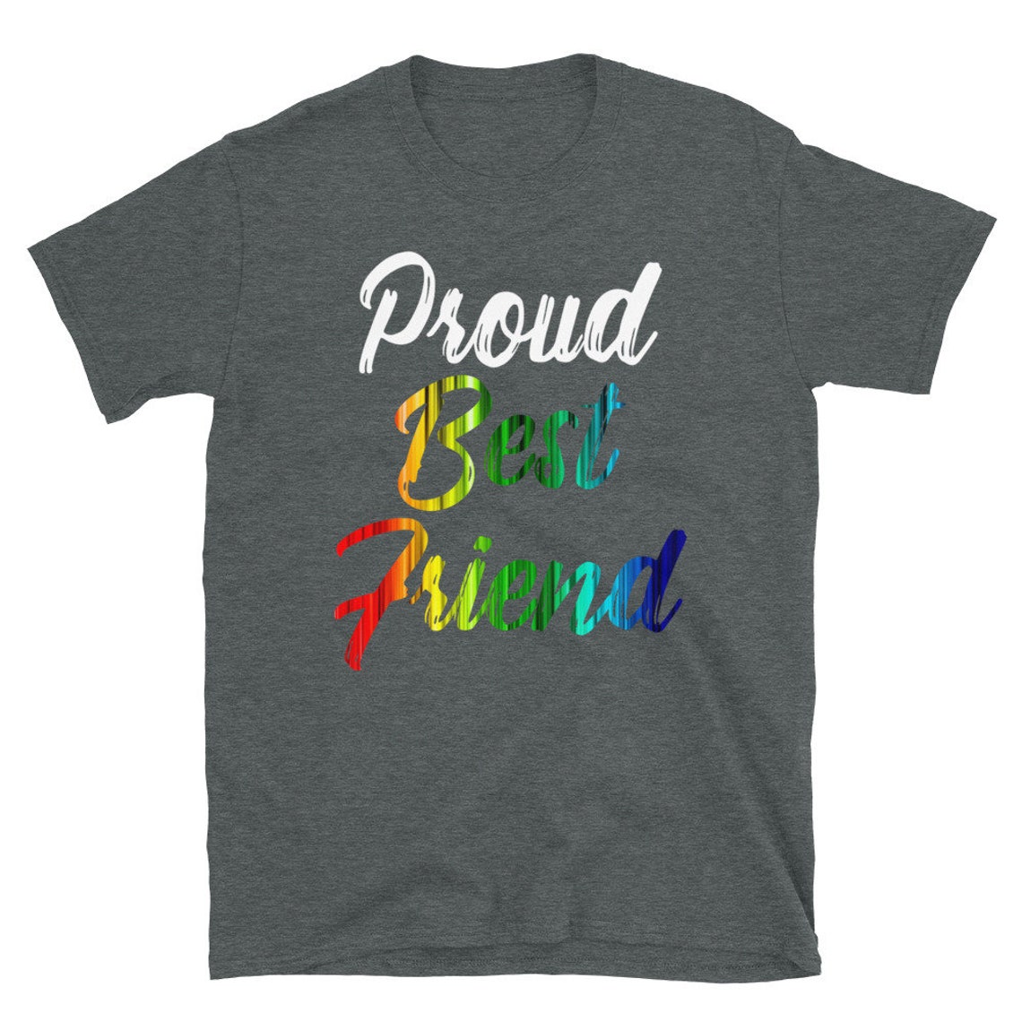 Lgbt rainbow pride prints proud best friend tees gay lesbian  etsy