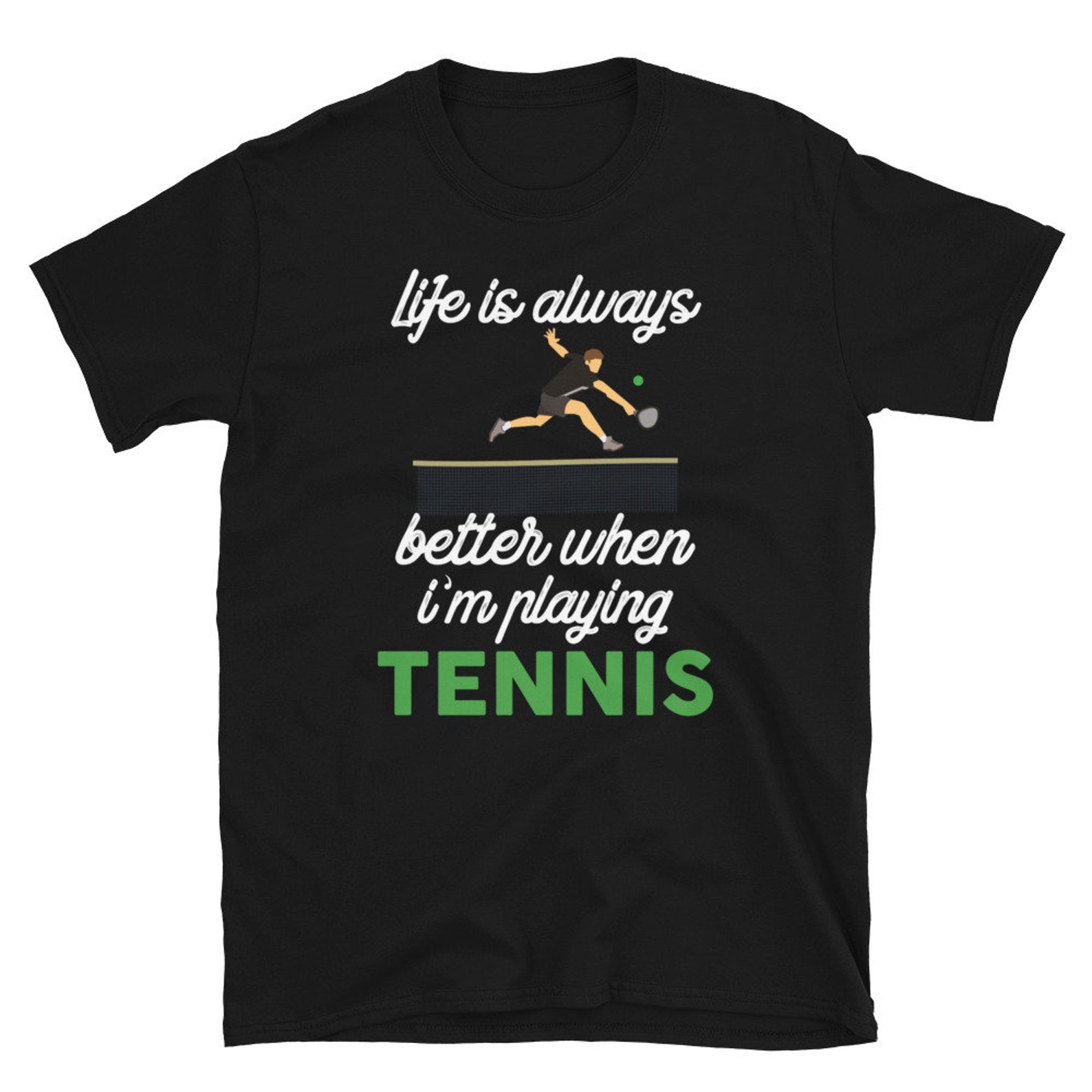 Tennis graphic Life Is Better When Playing Tees Men Women Kids | Etsy