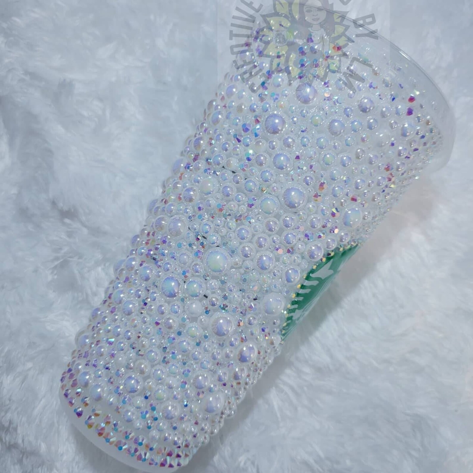 Bling Pearl Personalized Starbucks Tumbler Reusable Cold Cup Etsy