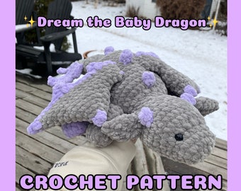 Dream the Baby Dragon Crochet PDF Pattern