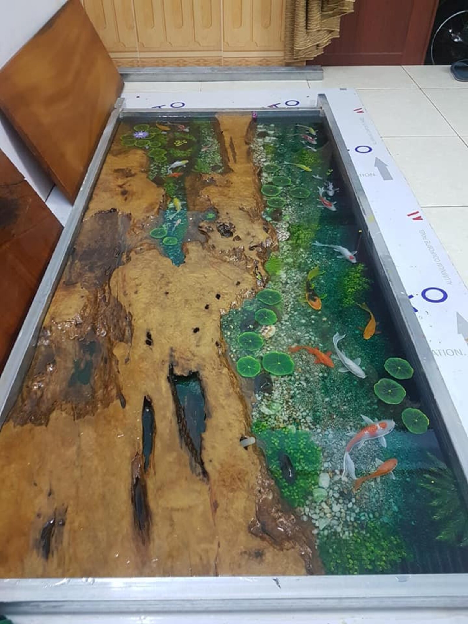 Fish Stream Epoxy Table Top Resin Epoxy Table Fish Epoxy Etsy