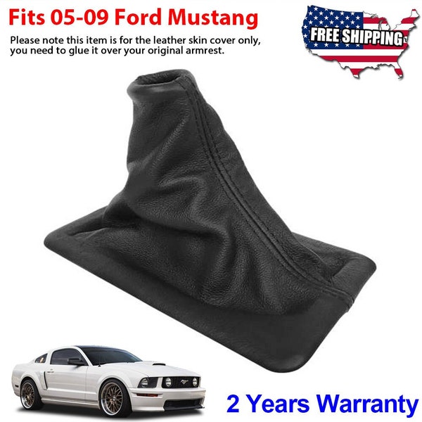 Fits Ford Mustang 2005-2009 Manual Shifter Boot Shift Boot Vinyl Leather Upholstery Replacement Trim Cover Black